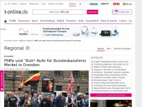 Bild zum Artikel: Pfiffe und 'Buh'-Rufe für Bundeskanzlerin Merkel in Dresden