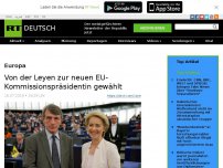 Bild zum Artikel: Von der Leyen zur neuen EU-Kommissionspräsidentin gewählt