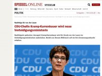 Bild zum Artikel: Nachfolge für von der Leyen: CDU-Chefin Annegret Kramp-Karrenbauer wird neue Verteidigungsministerin