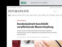 Bild zum Artikel: Masernschutzgesetz: Bundeskabinett beschließt verpflichtende Masernimpfung