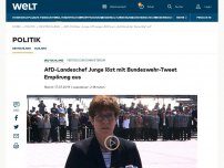 Bild zum Artikel: AfD-Landeschef Junge löst mit Bundeswehr-Tweet Empörung aus