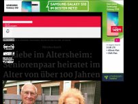 Bild zum Artikel: Liebe im Altersheim: Seniorenpaar heiratet im Alter von über 100 Jahren