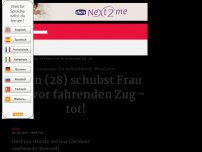 Bild zum Artikel: Mann (28) schubst Frau (34) vor fahrenden Zug - tot!