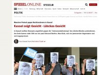 Bild zum Artikel: Massiver Protest gegen Rechtsextreme in Kassel: Kassel zeigt Gesicht - Lübckes Gesicht