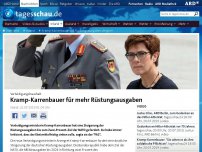 Bild zum Artikel: Kramp-Karrenbauer will Rüstungsausgaben steigern