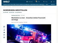 Bild zum Artikel: Martinshorn zu laut – Anwohner drohen Feuerwehr mit Klage