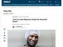 Bild zum Artikel: „Acht von zehn Migranten finden hier dauerhaft Arbeit“