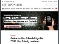 Bild zum Artikel: Klimaschutz: Grüne wollen Inlandsflüge bis 2035 überflüssig machen