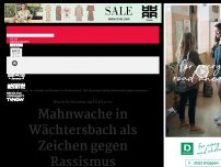 Bild zum Artikel: Mahnwache in Wächtersbach als Zeichen gegen Rassismus