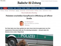 Bild zum Artikel: Polizisten erschießen Kampfhund in Offenburg auf offener Straße