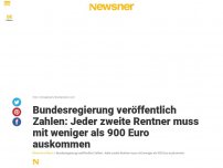 Bild zum Artikel: Bundesregierung veröffentlich Zahlen: Jeder zweite Rentner muss mit weniger als 900 Euro auskommen