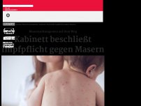 Bild zum Artikel: Jens Spahns Masernschutzgesetz: Kabinett beschließt Impfpflicht gegen Masern