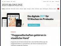 Bild zum Artikel: Linkspartei: 'Fluggesellschaften gehören in staatliche Hand'