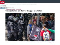 Bild zum Artikel: 'Kranke, schlimme' Menschen: Trump: Antifa als Terror-Gruppe einstufen