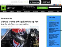 Bild zum Artikel: Donald Trump erwägt Einstufung von Antifa als Terrororganisation