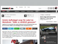 Bild zum Artikel: Vettels Aufholjagd sorgt für Jubel im Motodrom: 'Habe es wirklich genossen'