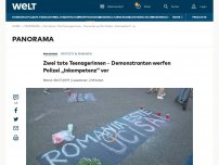 Bild zum Artikel: Zwei tote Teenagerinnen – Demonstranten werfen Polizei „Inkompetenz“ vor