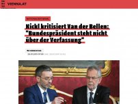 Bild zum Artikel: Kickl kritisiert Van der Bellen: 'Bundespräsident steht nicht über der Verfassung'