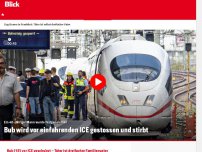 Bild zum Artikel: Wahnsinns-Tat in Frankfurt: Mann stösst Bub (†8) vor ICE – tot!