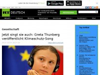 Bild zum Artikel: Jetzt singt sie auch: Greta Thunberg veröffentlicht Klimaschutz-Song