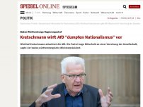 Bild zum Artikel: Baden-Württembergs Regierungschef: Kretschmann wirft AfD 'dumpfen Nationalismus' vor