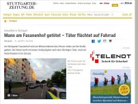 Bild zum Artikel: Gewalttat in Stuttgart: Person am Fasanenhof erstochen – Täter flüchtig