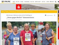 Bild zum Artikel: Aktivistinnen in Mettmann setzen sich für Flüchtlinge ein: „Omas gegen Rechts“ demonstrieren