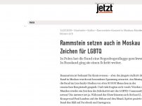 Bild zum Artikel: Rammstein setzen auch in Moskau ein Zeichen für LGBTQ
