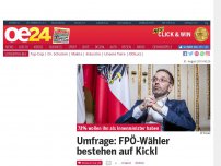 Bild zum Artikel: Umfrage: FPÖ-Wähler bestehen auf Kickl