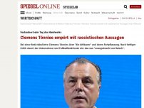 Bild zum Artikel: Festredner beim Tag des Handwerks: Clemens Tönnies empört mit rassistischen Aussagen