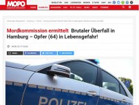 Bild zum Artikel: Mordkommission ermittelt: Brutaler Überfall in Hamburg – Opfer (64) in Lebensgefahr!