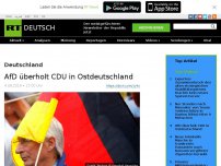 Bild zum Artikel: AfD überholt CDU in Ostdeutschland