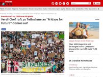 Bild zum Artikel: Gewerkschaft hat 2 Millionen Mitglieder - Verdi-Chef ruft zu Teilnahme an 'Fridays for Future'-Demo auf