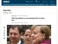 Bild zum Artikel: CDU legt spürbar zu und verdrängt AfD von Platz eins