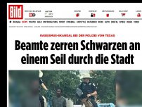 Bild zum Artikel: Rassismus-Vorwürfe in Texas - Beamte zerren schwarzen Mann an einem Seil durch die Stadt