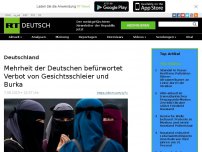 Bild zum Artikel: Mehrheit der Deutschen befürwortet Verbot von Gesichtsschleier und Burka