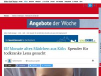 Bild zum Artikel: Elf Monate altes Mädchen aus Köln: Spender für kranke Lena gesucht