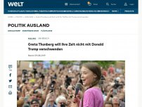 Bild zum Artikel: Greta Thunberg will ihre Zeit nicht mit Donald Trump verschwenden