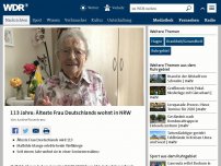 Bild zum Artikel: Mathilde Mange feiert ihren 113. Geburtstag