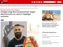 Bild zum Artikel: Nürnberger drohen 15 Jahre Gefängnis - Erdogan zeigt Box-Europameister wegen Mordversuchs an, weil er Pappfigur umhaute