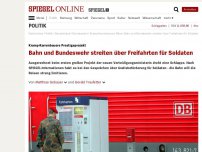 Bild zum Artikel: Kramp-Karrenbauers Prestigeprojekt: Bahn und Bundeswehr streiten über Freifahrten für Soldaten
