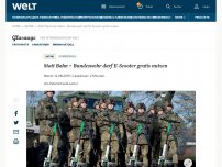 Bild zum Artikel: Statt Bahn – Bundeswehr darf E-Scooter gratis nutzen