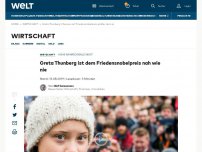 Bild zum Artikel: Greta Thunberg ist dem Friedensnobelpreis nah wie nie
