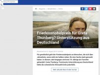 Bild zum Artikel: Friedensnobelpreis für Greta Thunberg? Unterstützung aus Deutschland