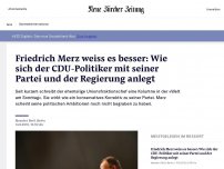 Bild zum Artikel: Friedrich Merz weiss es besser: Wie sich der CDU-Politiker mit seiner Partei und der Regierung anlegt