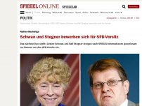 Bild zum Artikel: Nahles-Nachfolge: Schwan und Stegner bewerben sich für SPD-Vorsitz