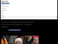 Bild zum Artikel: Greta Thunberg kommt dem Friedensnobelpreis immer näher