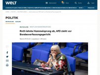 Bild zum Artikel: Roth lehnte „Hammelsprung“ ab, AfD zieht vor Bundesverfassungsgericht