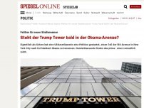 Bild zum Artikel: Petition für neuen Straßennamen: Steht der Trump Tower bald in der Obama-Avenue?