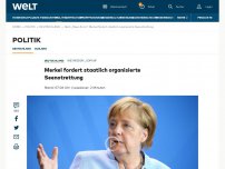 Bild zum Artikel: Merkel fordert staatlich organisierte Seenotrettung